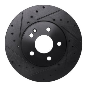 Mercedes-Benz Viano Brake Rotor (1) - Front Left - R1 Concepts - Drilled & Slotted - Black - `16-`23